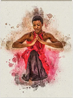 Canvas Art^African American Expressions Blessed Watercolor Stretched Canvas (Medium)