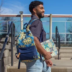 Backpacks^African American Expressions BLUE/YELLOW MUDCLOTH BACKPACK SET
