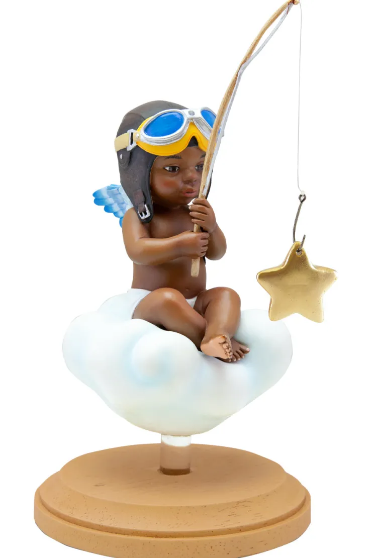 Figurines^African American Expressions CATCHING A BLESSING BOY - FIRST EDITION