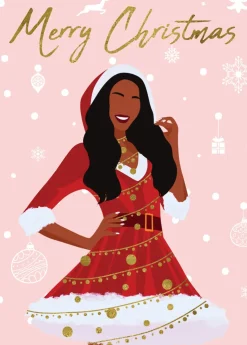 Christmas Cards^African American Expressions Christmas Girl Christmas Card