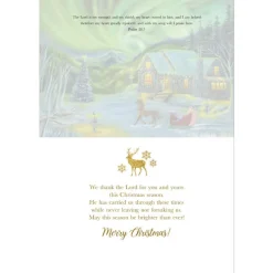 Christmas Cards^African American Expressions COTTAGE WITH SLEIGH CHRISTMAS CARD