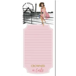 Magnetic Notepads^African American Expressions CROWNED IN CURLS MAGNETIC NOTEPAD