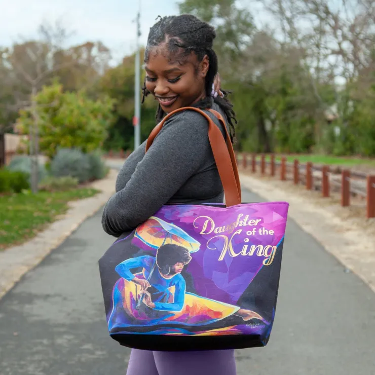 Canvas Handbags^African American Expressions DAUGHTER OF THE KING CANVAS BAG