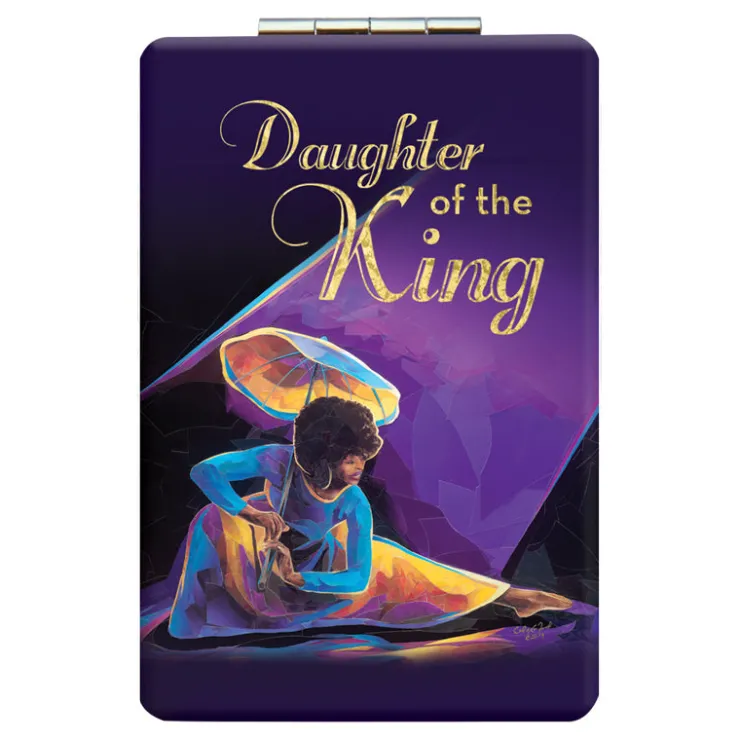 Compact Mirrors^African American Expressions DAUGHTER OF THE KING COMPACT POCKET MIRROR