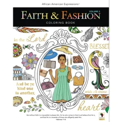 Coloring Cards / Books^African American Expressions FAITH & FASHION COLORING BOOK VOL 2