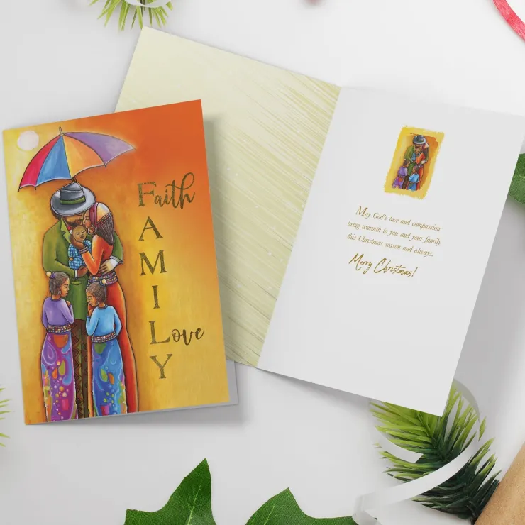 Christmas Cards^African American Expressions FAITH FAMILY LOVE CHRISTMAS CARD