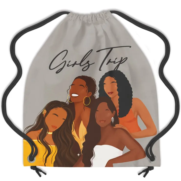 Drawstring Backpacks^African American Expressions Girls Trip Drawstring Bagpack