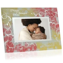 Glass Photo Frames^African American Expressions GLASS PHOTO FRAME - PRAYER CHANGES THINGS