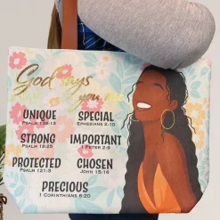 Canvas Handbags^African American Expressions God Says Canvas Bag
