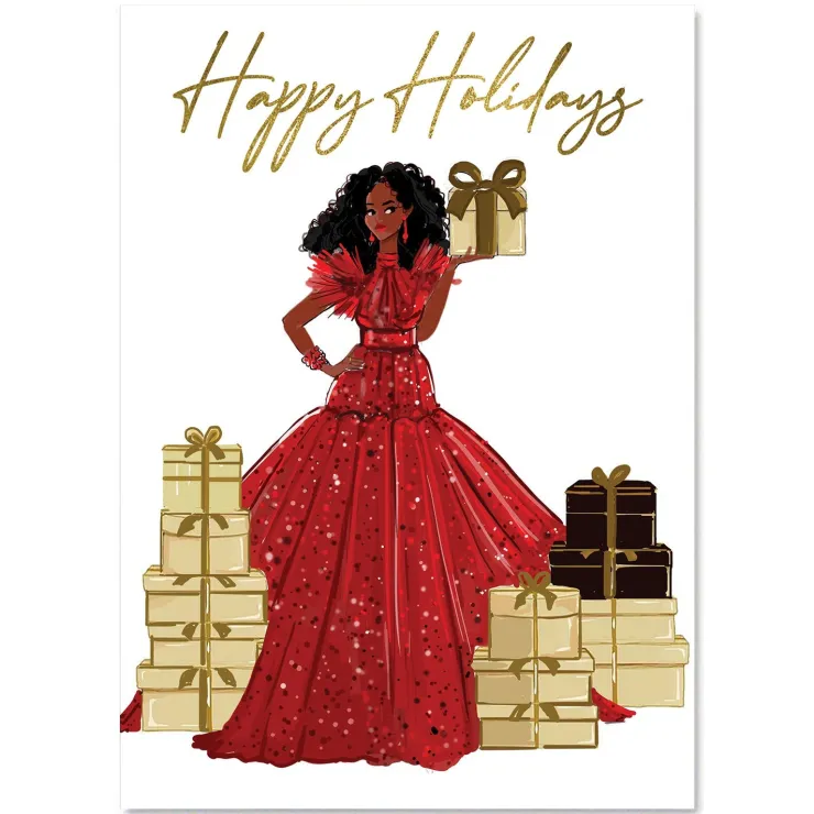 Christmas Cards^African American Expressions Happy Holidays Christmas Gift Card