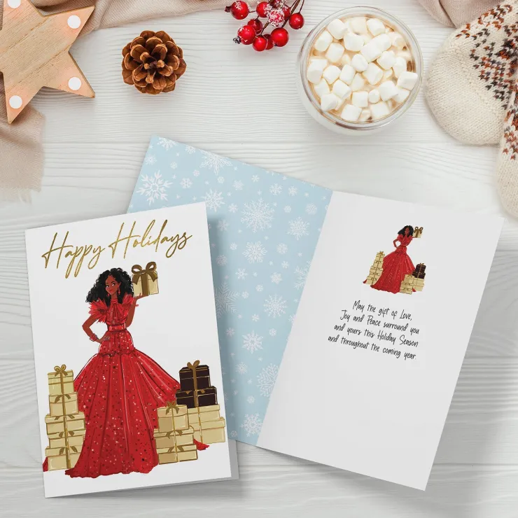 Christmas Cards^African American Expressions Happy Holidays Christmas Gift Card