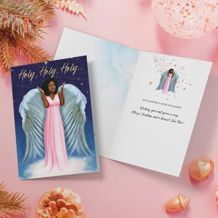 Christmas Cards^African American Expressions Holy Holy Holy Christmas Card