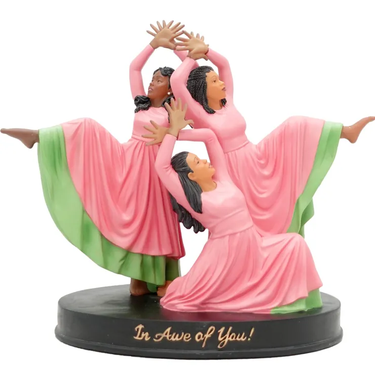 Figurines^African American Expressions In Awe of You Figurine (Pink/Green)