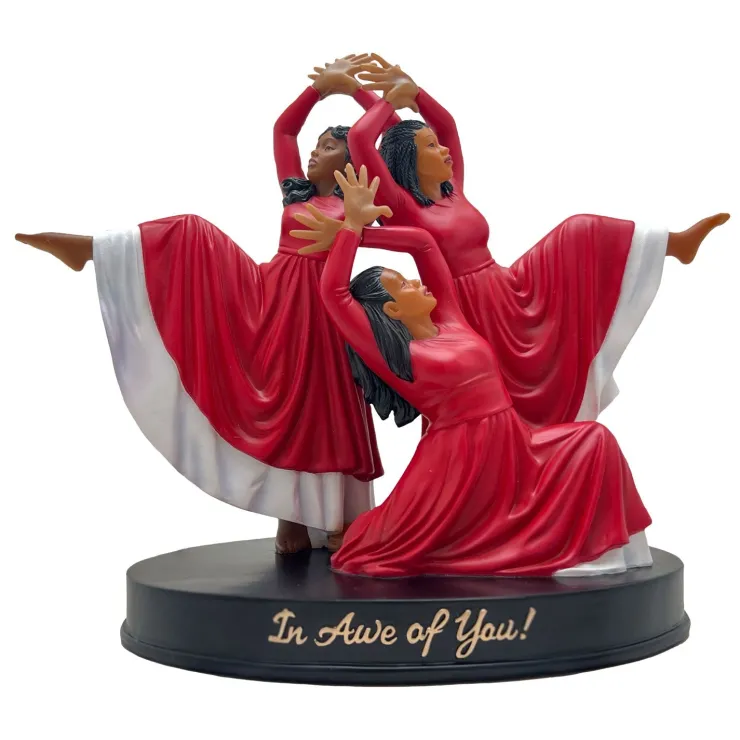Figurines^African American Expressions In Awe of You Figurine (Red/White)