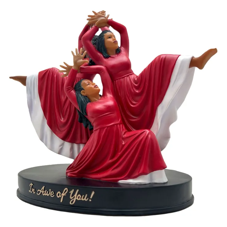 Figurines^African American Expressions In Awe of You Figurine (Red/White)