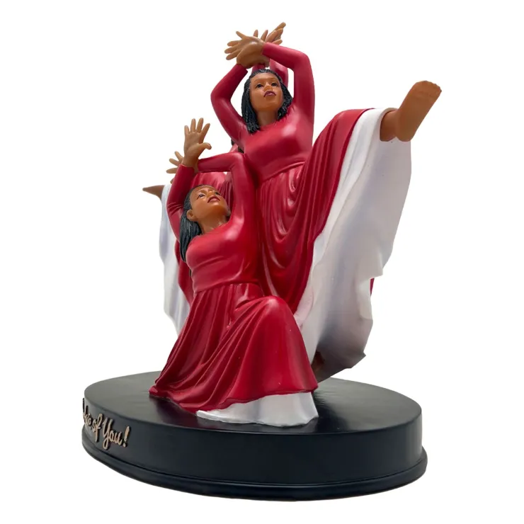 Figurines^African American Expressions In Awe of You Figurine (Red/White)