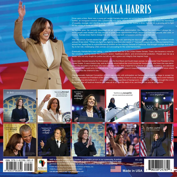 Black Calendars^African American Expressions 2025 Kamala Harris Calendar