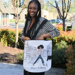 Woven Totebags^African American Expressions KEEPIN IT MOVING TOTEBAG