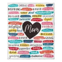 Blankets^African American Expressions Mom Heart Blanket