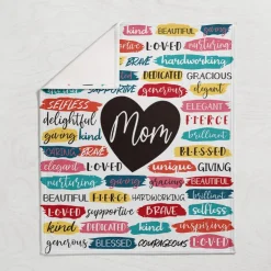 Blankets^African American Expressions Mom Heart Blanket