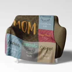 Blankets^African American Expressions Mom Scripture Blanket