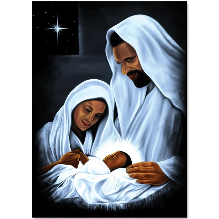 Christmas Cards^African American Expressions 2024 Nativity Scene Christmas Card