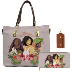 Handbag Sets^African American Expressions Natural Beauties Handbag Set
