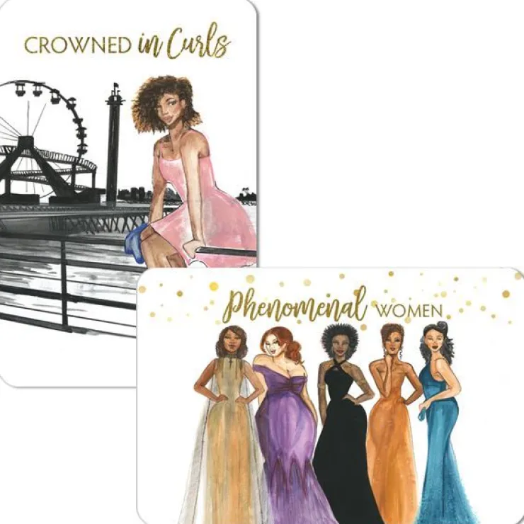 Magnet Sets^African American Expressions PHENONMENAL WOMEN/CROWNED IN CURLS SET