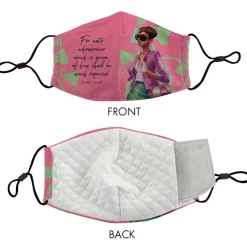 Face Masks^African American Expressions PINK AND GREEN FACE MASK