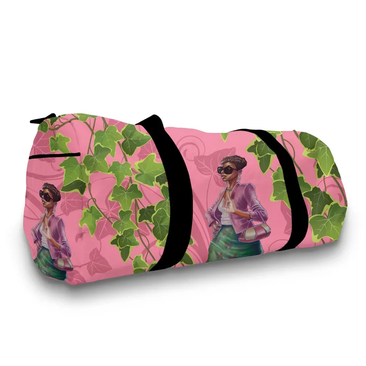 Foldable Travel Bags^African American Expressions Pink and Green Travel Bag