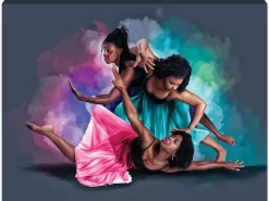Canvas Art^African American Expressions Praise Him with Dance Stretched Canvas (Large)