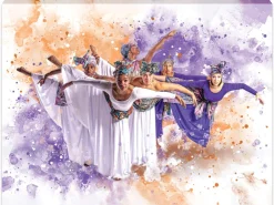 Canvas Art^African American Expressions Praise His Holy Name Watercolor Stretched Canvas (Large)
