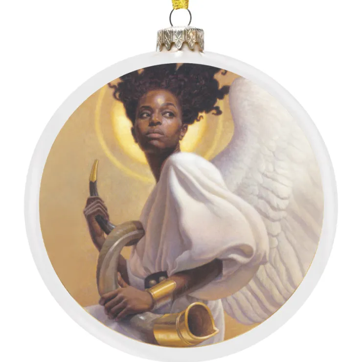 Christmas Ornaments^African American Expressions PREPARING TO SOUND THE ALARM ORNAMENT