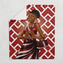 Blankets^African American Expressions Red and White Blanket