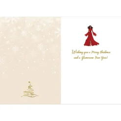 Christmas Cards^African American Expressions RED DRESS GLAMOROUS CHRISTMAS
