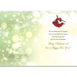 Christmas Cards^African American Expressions REJOICE IN THE LORD RED DANCER