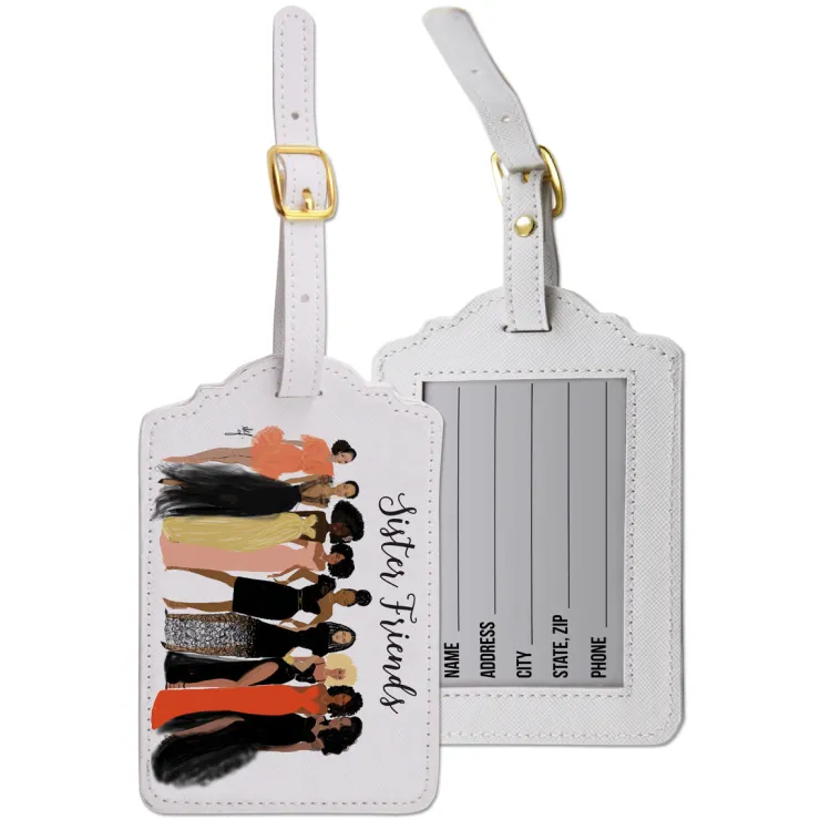 Luggage Tag Sets^African American Expressions SISTER FRIENDS LUGGAGE TAG SET