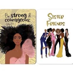 Magnet Sets^African American Expressions SISTER FRIENDS/STRONG GIRL MAGNET SET