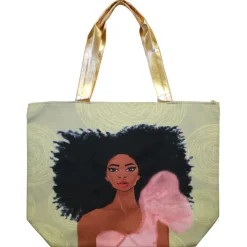 Canvas Handbags^African American Expressions STRONG GIRL CANVAS HANDBAG