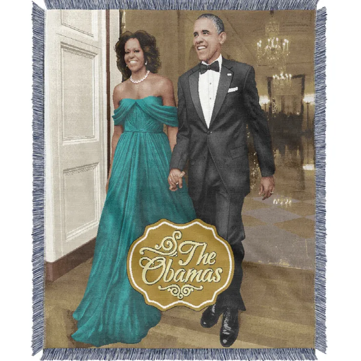 Tapestry Throws^African American Expressions THE OBAMAS THROW
