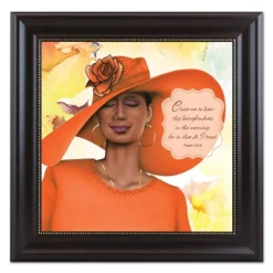 Framed Art^African American Expressions VIRTUOUS WOMAN ORANGE (PSALM 1438)