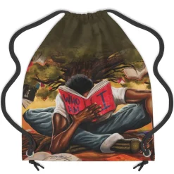 Drawstring Backpacks^African American Expressions Who Am I Drawstring Bag