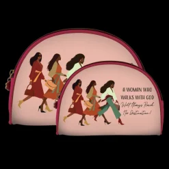 Cosmetic Bags^African American Expressions Woman with God Cosmetic Duo