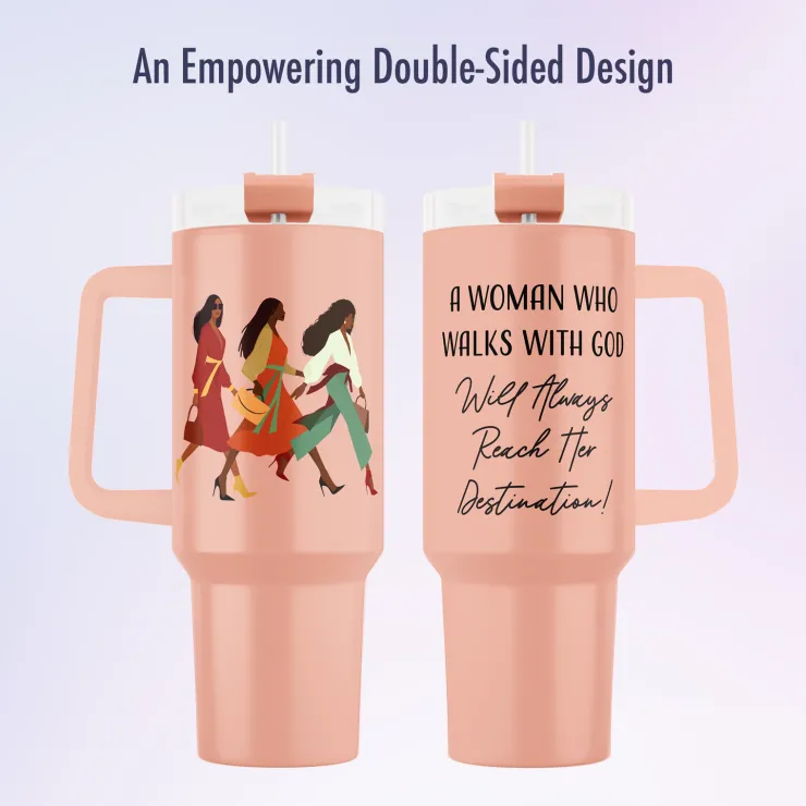 Tumblers^African American Expressions Woman with God Tumbler